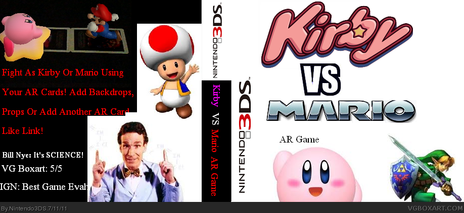 Kirby VS Mario AR Game box cover