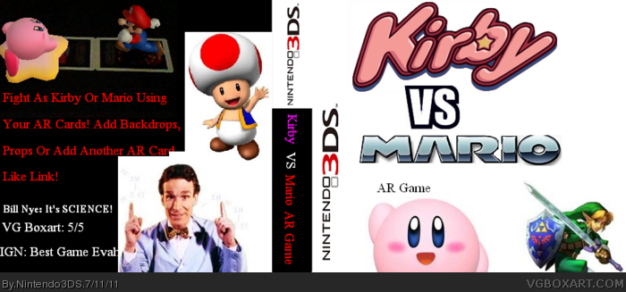 Kirby VS Mario AR Game box art cover