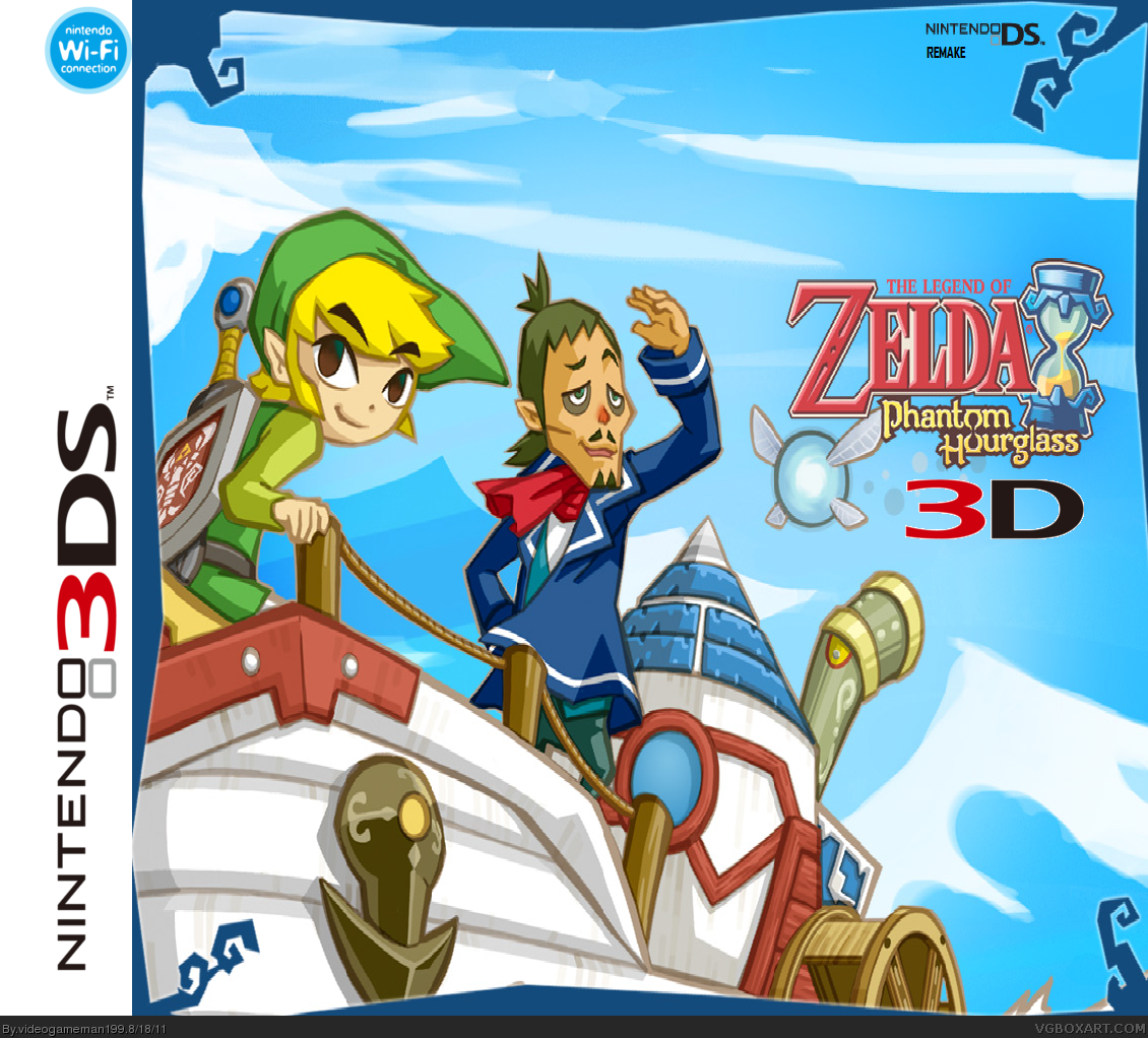 The Legend Of Zelda Phantom Hourglass 3D box cover