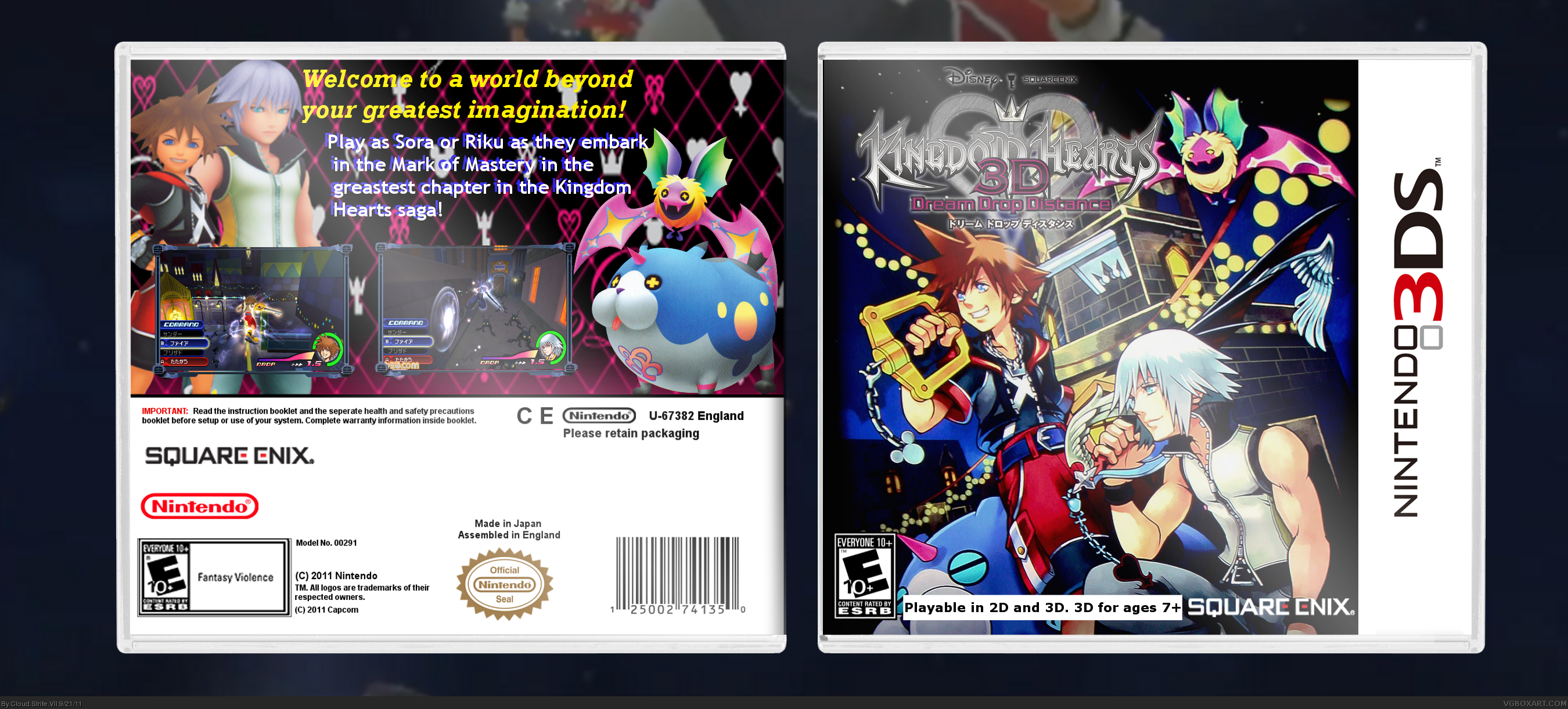 Kingdom Hearts 3D: Dream Drop Distance box cover