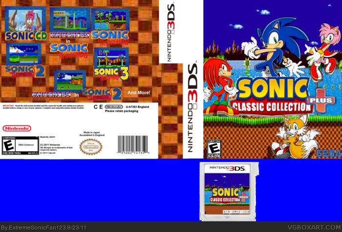 Sonic Classic Collection Plus Nintendo 3DS Box Art Cover by