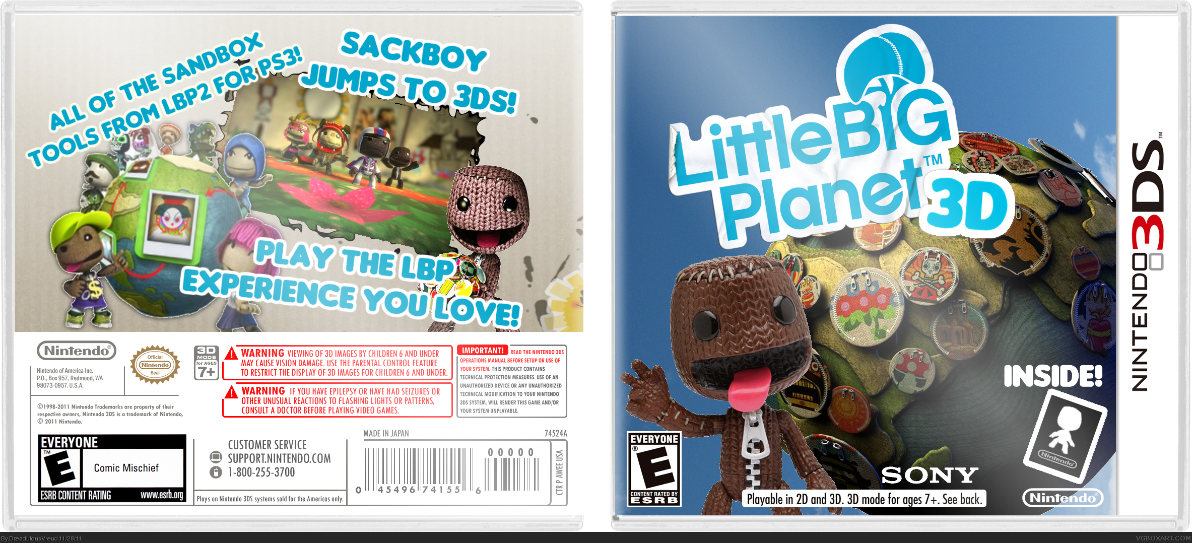 LittleBigPlanet 3D box cover
