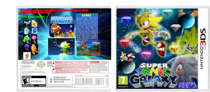 Sonic Colour 3D box art cover