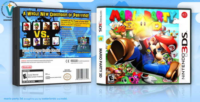 Mario Party 3D box art cover
