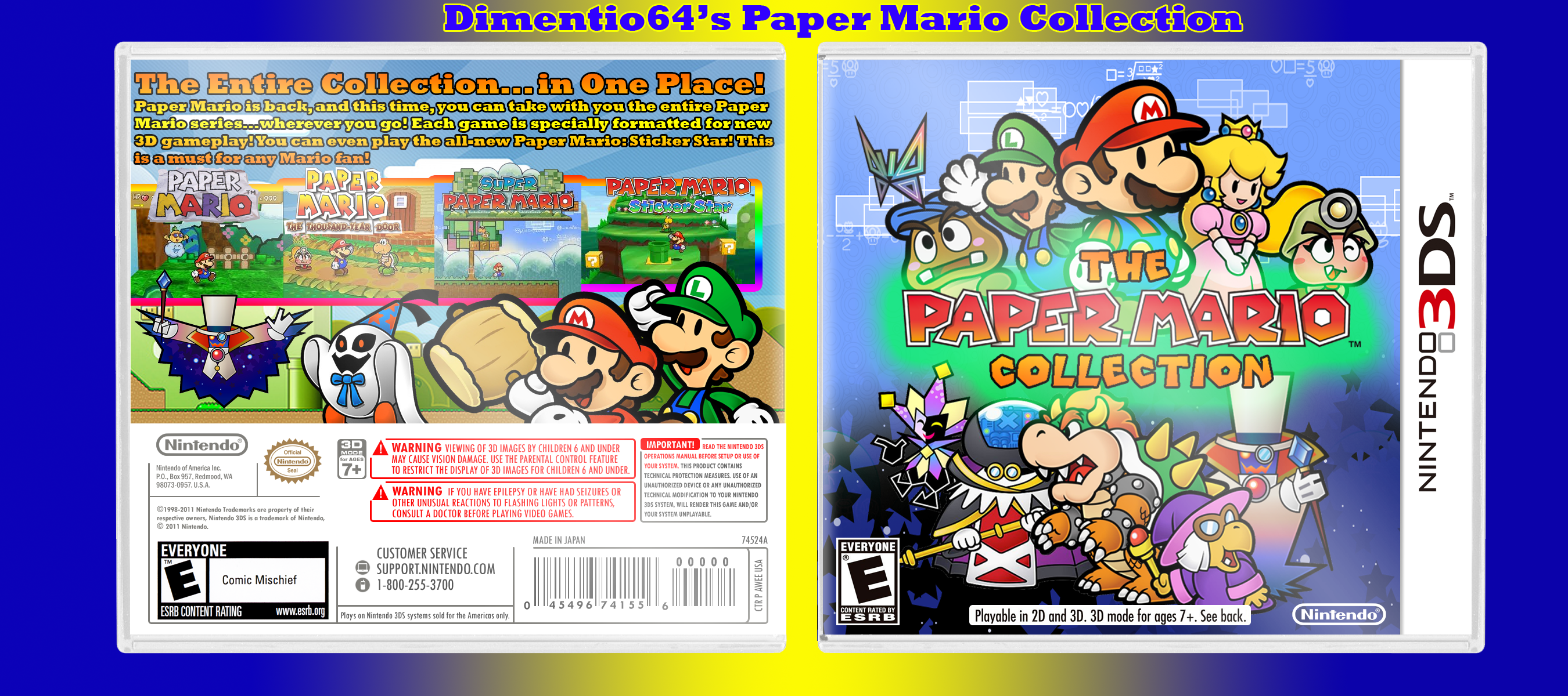 The Paper Mario Collection box cover