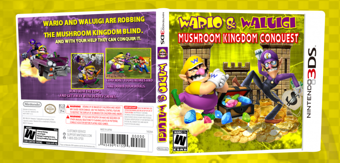 Wario and Waluigi: Mushroom Kingdom Conquest box art cover