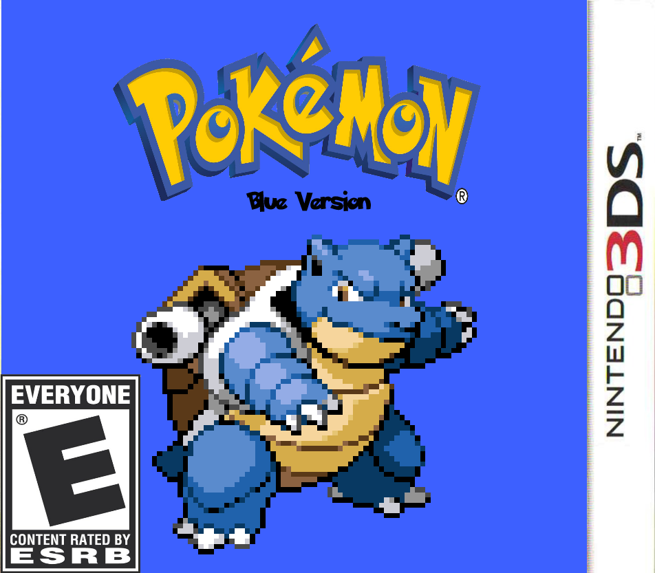 Pokemon Blue Version 3D box cover