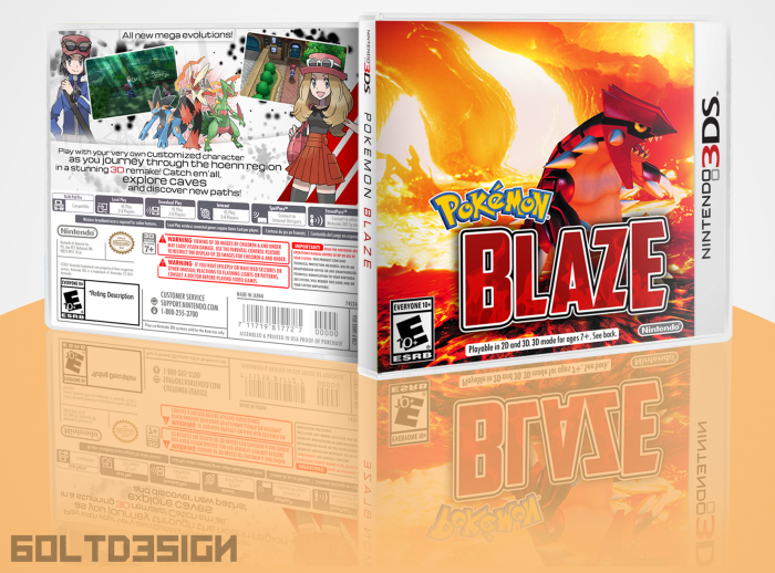 Pokemon Blaze: R/S/A Remake Nintendo 3DS box art cover