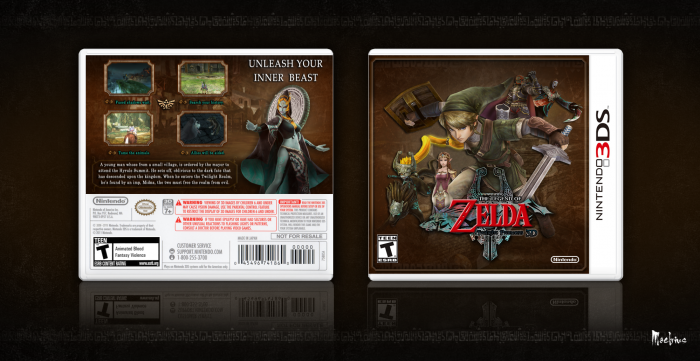 The Legend of Zelda: Twilight Princess 3D Nintendo 3DS Box Art Cover ...