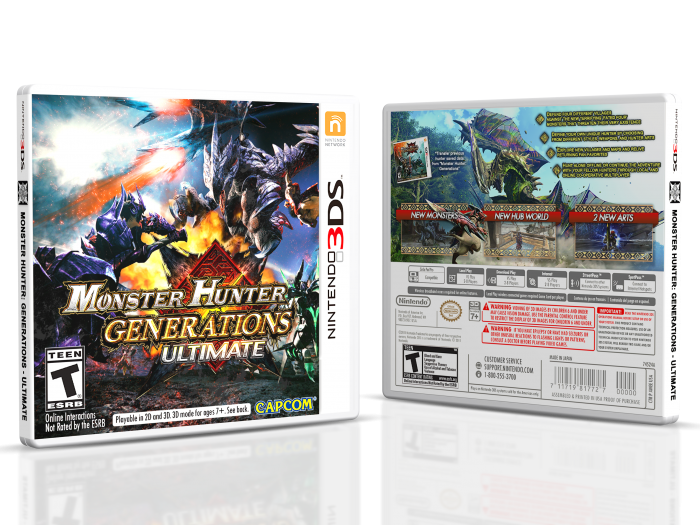 Monster Hunter Generations Ultimate Nintendo 3ds Box Art Cover By