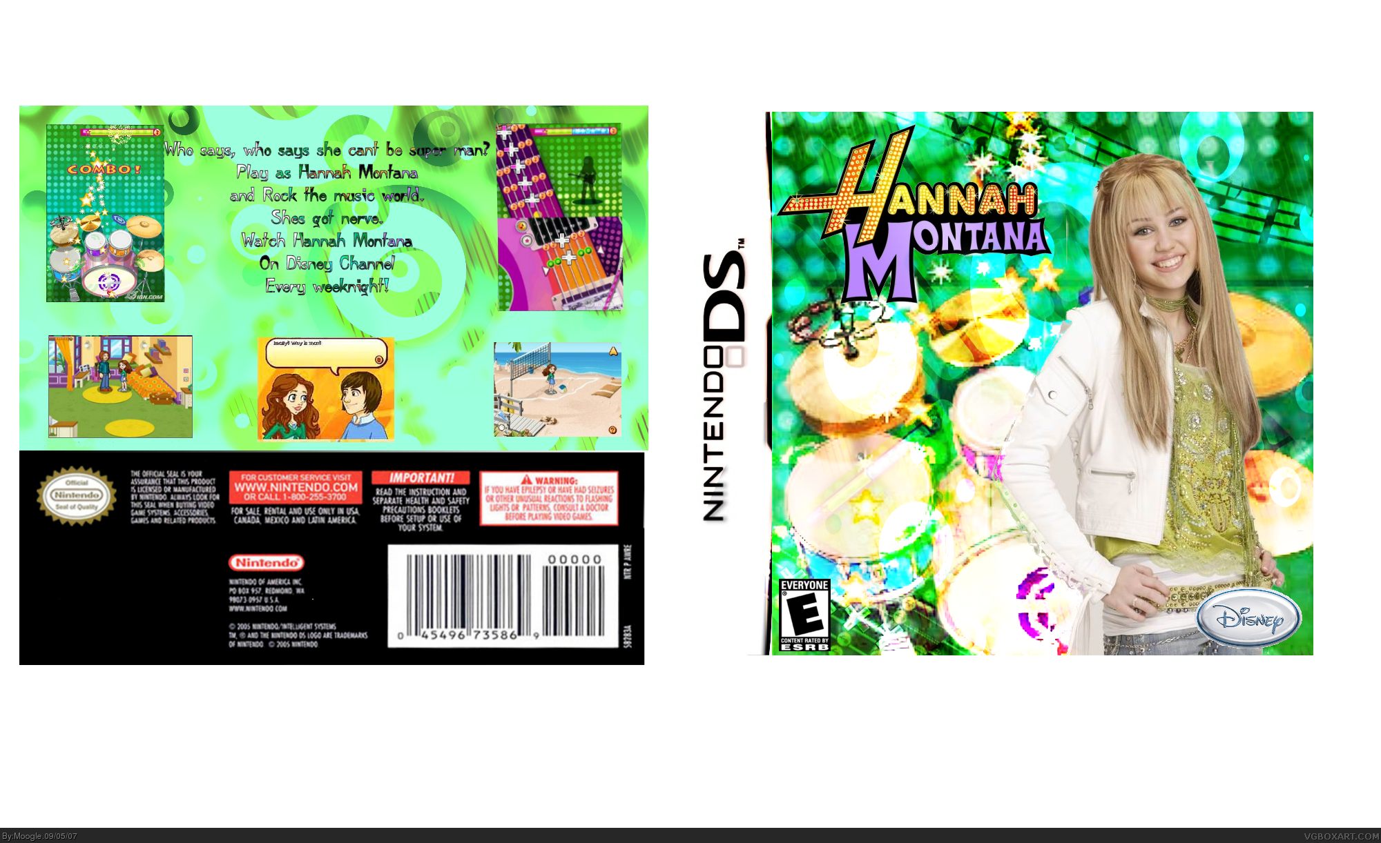 Hannah Montana Nintendo DS Box Art Cover by Moogle.