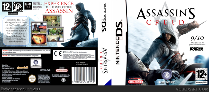 Assassin's Creed Nintendo DS Box Art Cover by Vengeance
