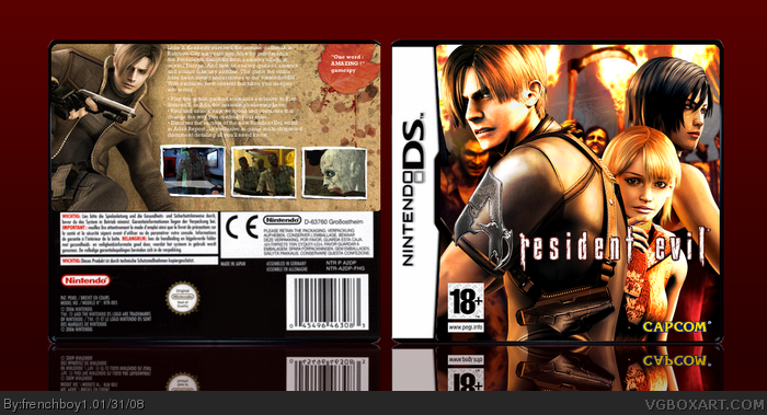 Game Boy Advance Resident Evil 4 Box Cover | Apps Directories