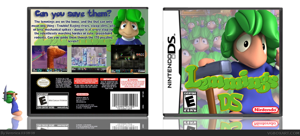 Lemmings DS box cover