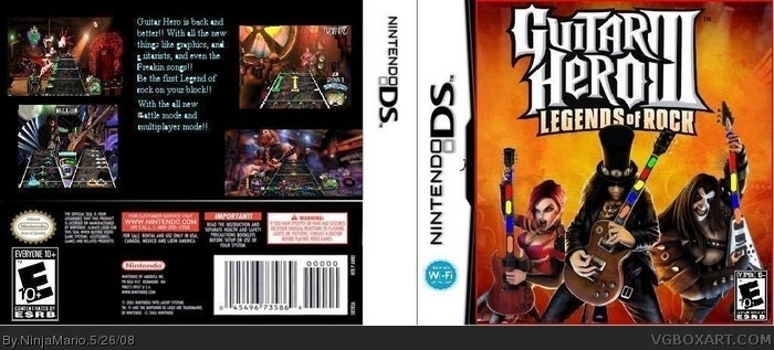 Guitar Hero 3 DS box art cover