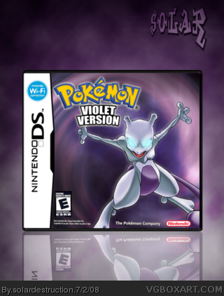 Playing chess Accessible Readability Pokemon: Violet Version Nintendo DS Box Art Cover by solardestruction