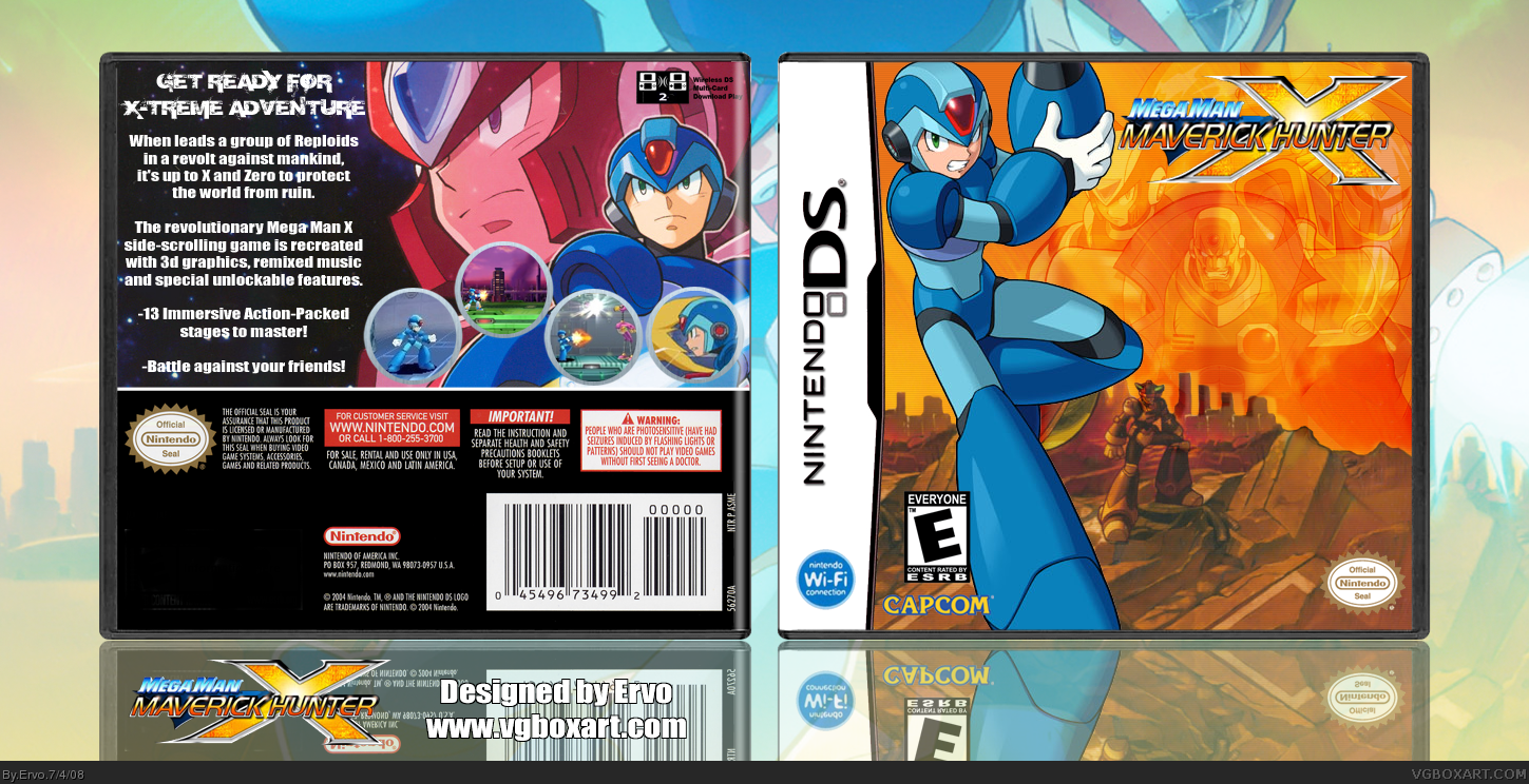Mega Man Maverick Hunter X box cover