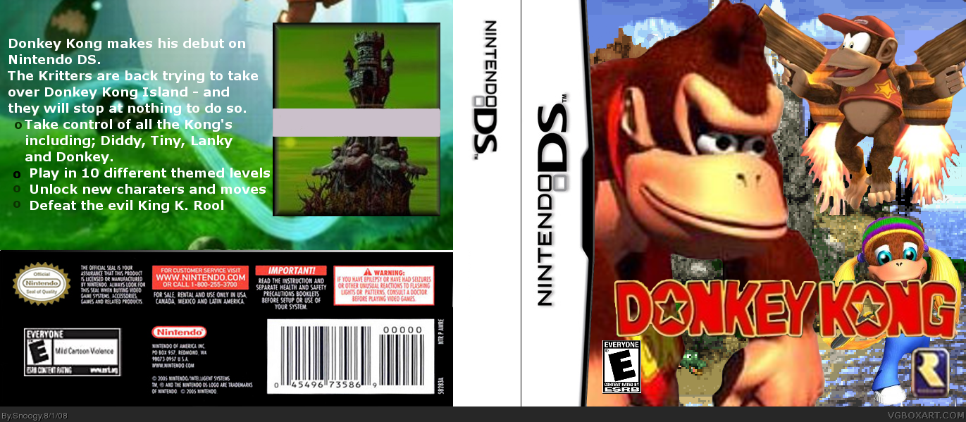 Donkey Kong DS box cover