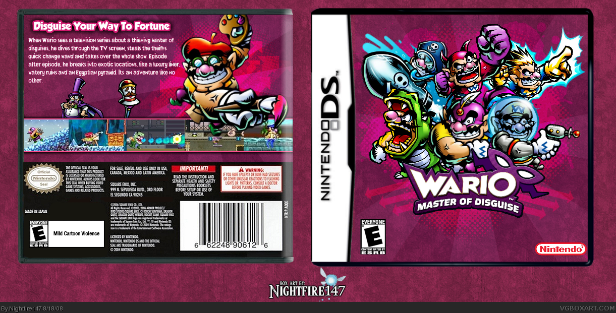 Wario : Master of Disguise box cover