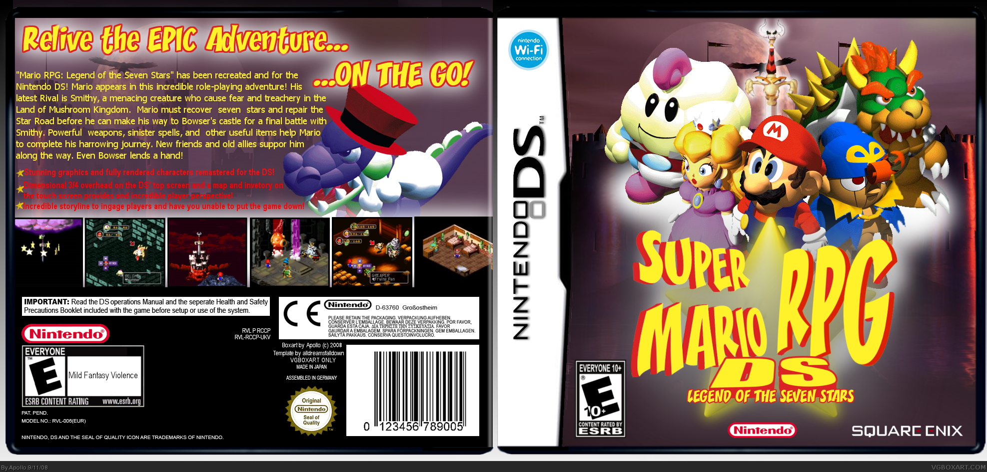 Viewing Full Size Super Mario Rpg Ds Box Cover