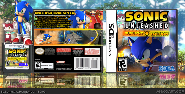 Sonic Unleashed Sunlight Edition box art cover