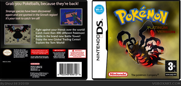 Pokemon Platinum box art cover