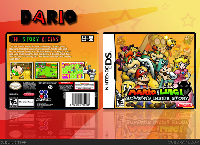 Mario & Luigi: Bowser's Inside Story box art cover