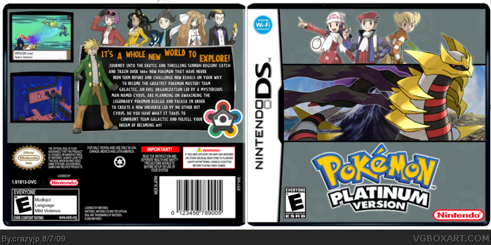 Pokemon Platinum Nintendo DS Box Art Cover by crazyjp