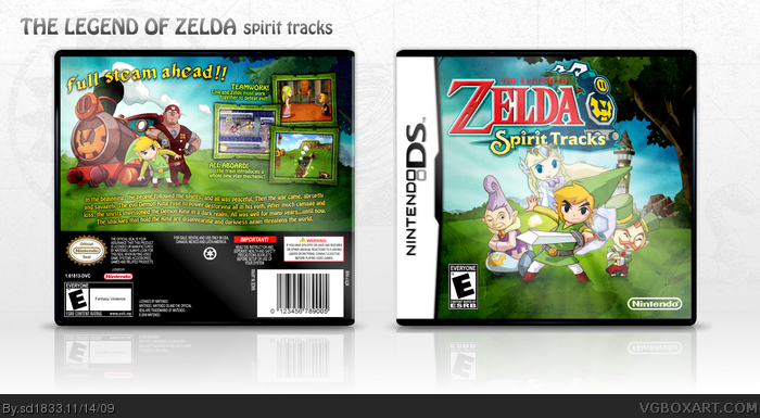 The Legend of Zelda: Spirit Tracks box art cover