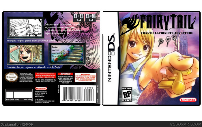 Fairy Tail Constellationiste Adventure Nintendo Ds Box Art Cover By Pigmalion