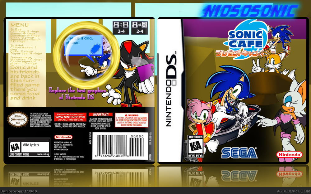 Sonic's cafe box cover