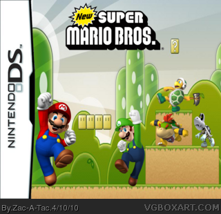 NEW Super Mario Bros. box art cover