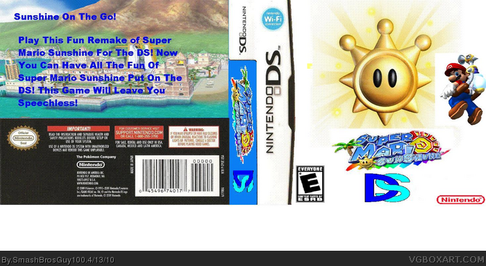 Super Mario Sunshine DS box art cover