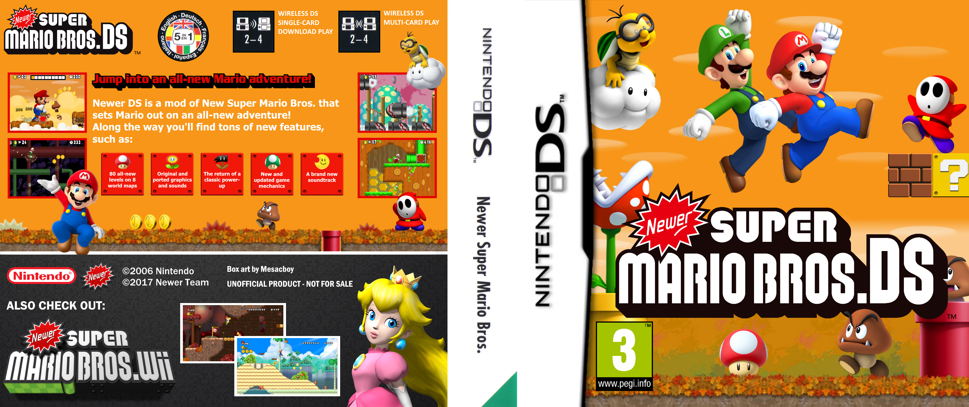 Newer Super Mario Bros. DS box cover