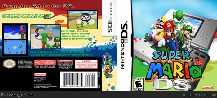 Mario 64 DS box art cover