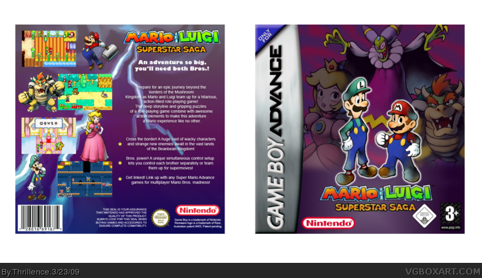 Mario & Luigi Superstar Saga box art cover
