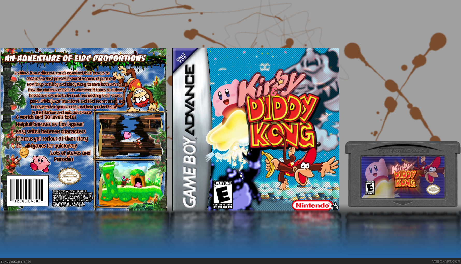 Kirby & Diddy Kong box cover