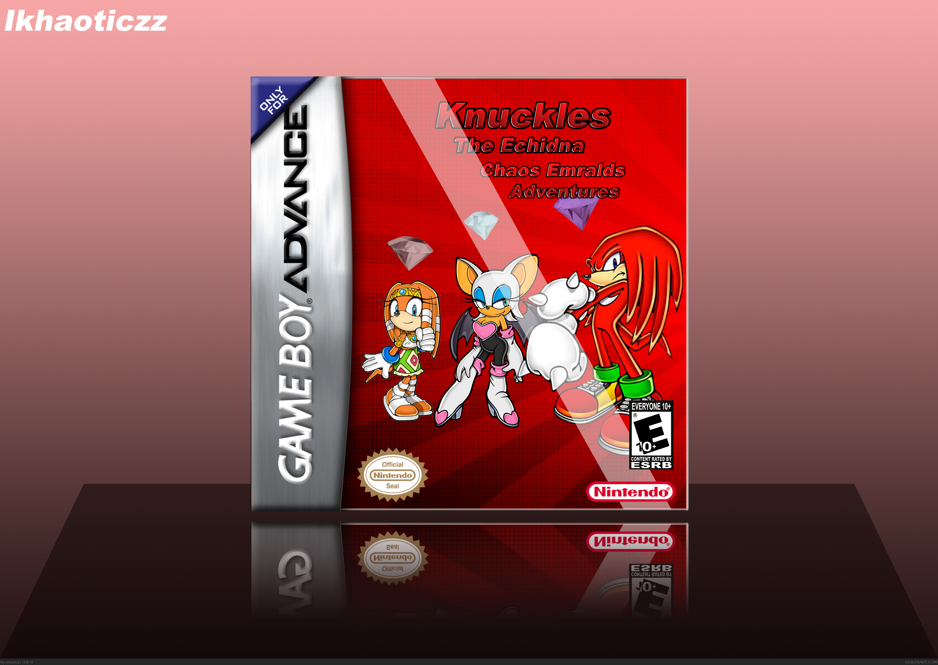 Knuckles The Echidna Chaos Emralds Adventures box cover