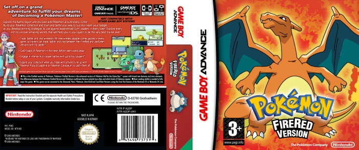 Pokemon FireRed PAL box art cover