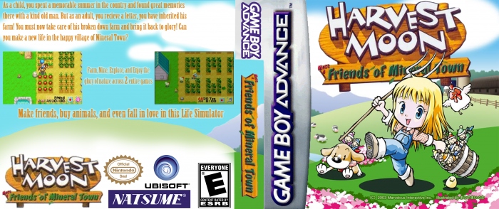 Harvest Moon Friends of Mineral Town box art cover