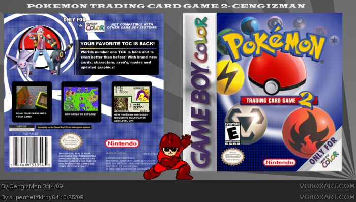 Pokemon Trading Card Game 2 Game Boy Color Box Art Cover by