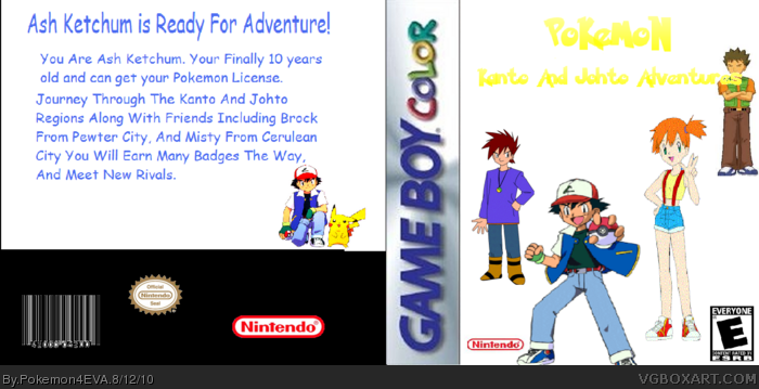 Pokemon Kanto And Johto Adventures box art cover