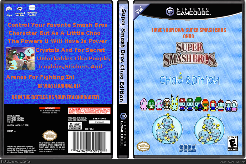Super Smash Bros: Chao Edition box cover