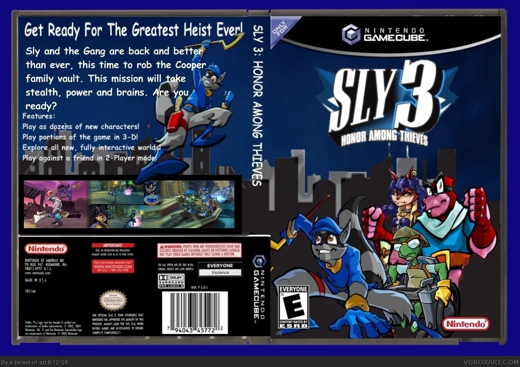 Sly 3: Band of Theives box cover