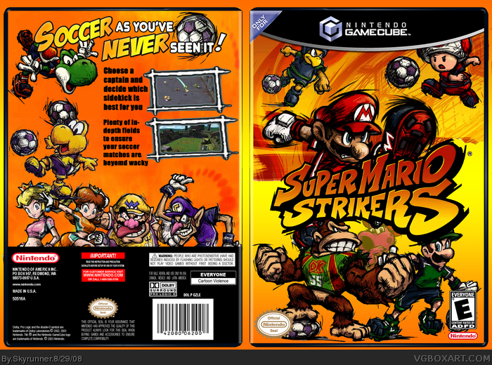 Super Mario Strikers box art cover