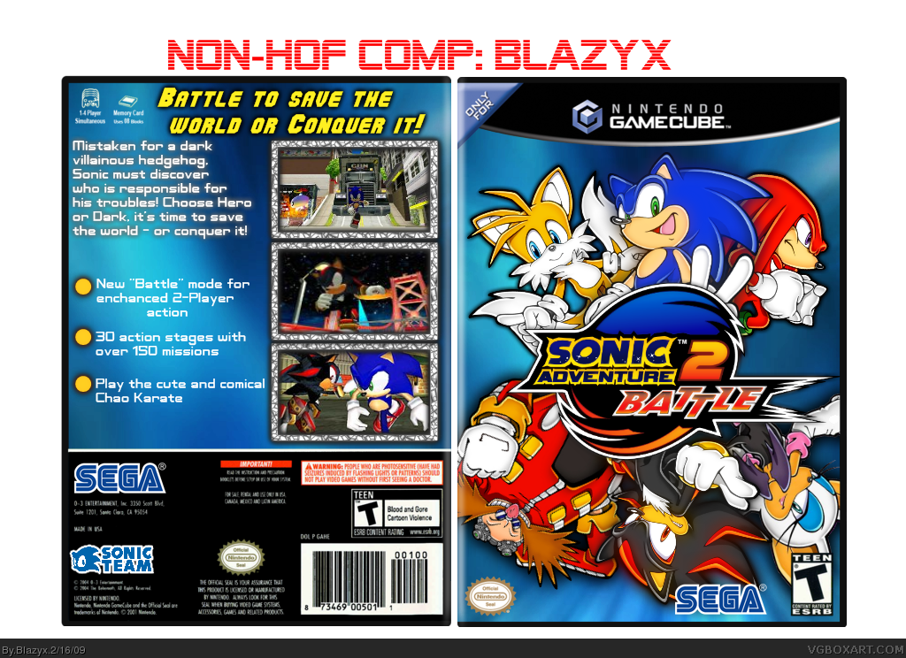 Sonic Adventure 2 Battle box cover