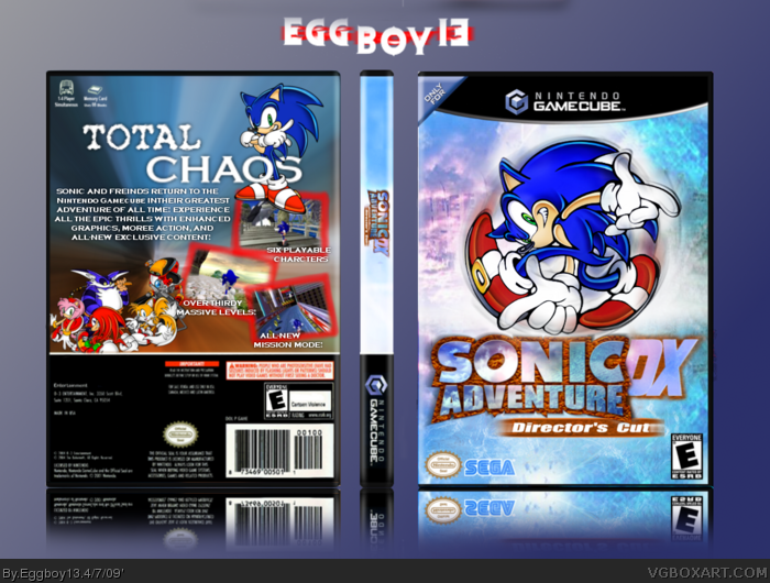 Sonic Adventure DX box art cover