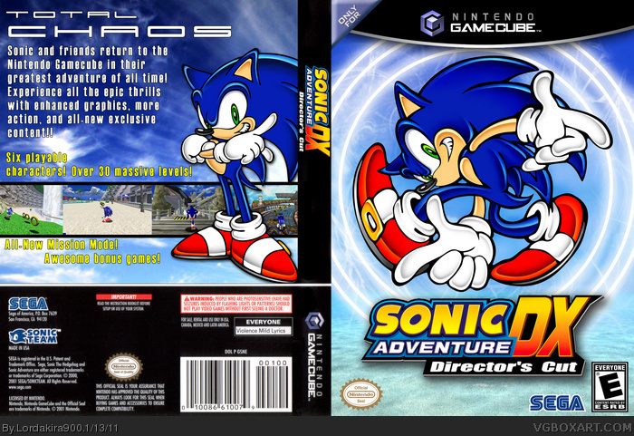 Sonic Adventure DX: Directors Cut box art cover