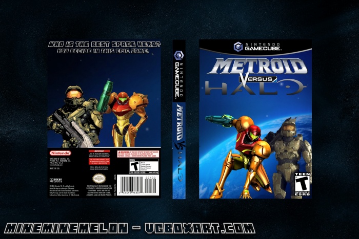 Metroid vs. Halo box art cover
