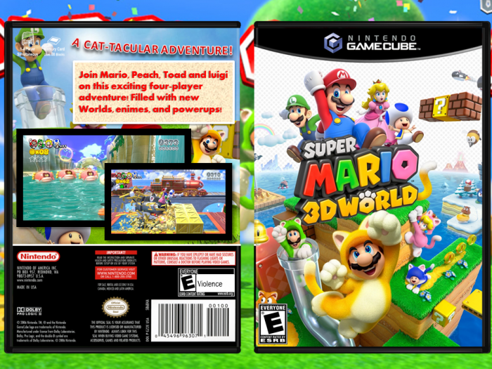 Super Mario World 3D box art cover